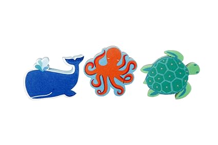 HB Kitchen Sponges Ocean Animal Shape, Double-Sided Cleaning Dish Sponge for Kitchen, Bathroom (Set of 3)