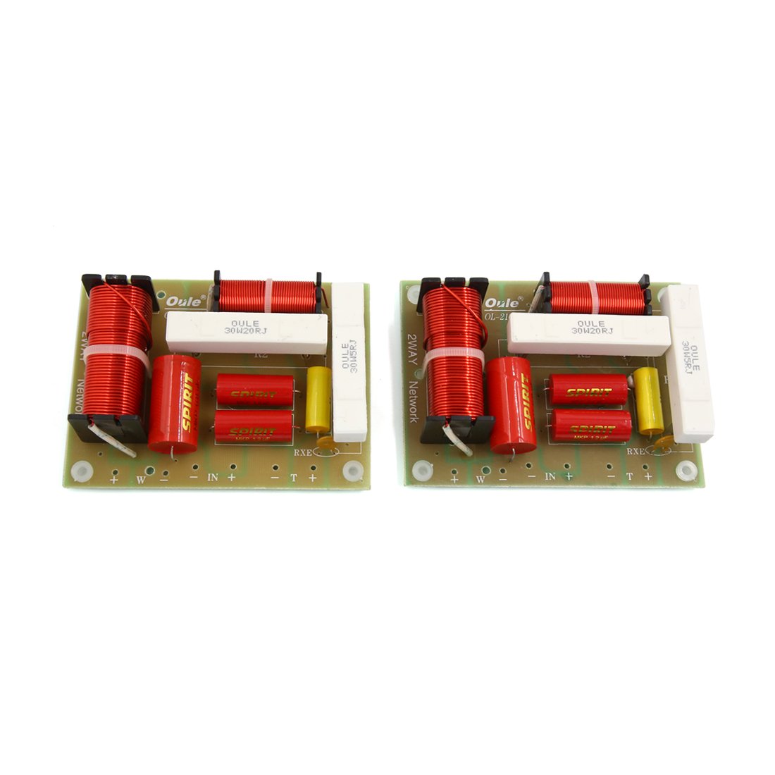 Pair 2-Way Speaker System Audio HiFi Crossover Filter Frequency Divider for Car