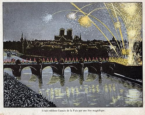 Peinture Napoléon fête de la paix poster SERENDIPITP salon et bureau 60x90
