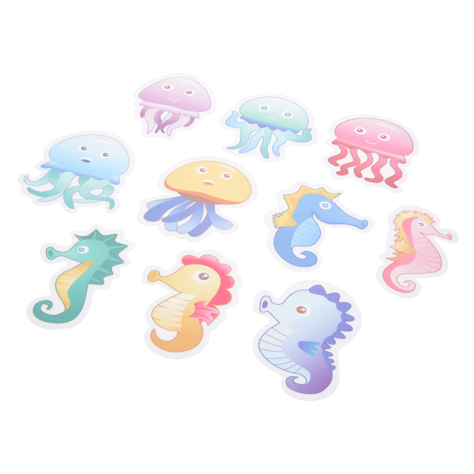 DECHOUS 10Pcs Non Slip Bathtub Stickers for Shower Grip Decals Cute Cartoon Designs for Bathroom Safety Adhesive Bath Slip Prevention for Tub and Shower Use