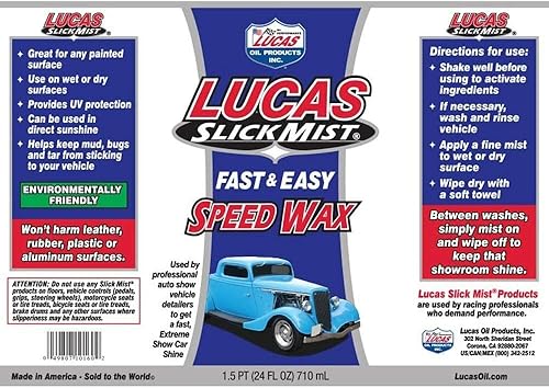 Miniatura 4 de Lucas Oil 10160-6PK Slick Mist Speed Wax, 24 onzas líquidas, paquete de 6