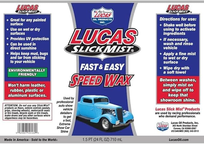 Lucas Oil 10160 Slick Mist Speed Wax - 24 oz Pack de 6 miniatura 4