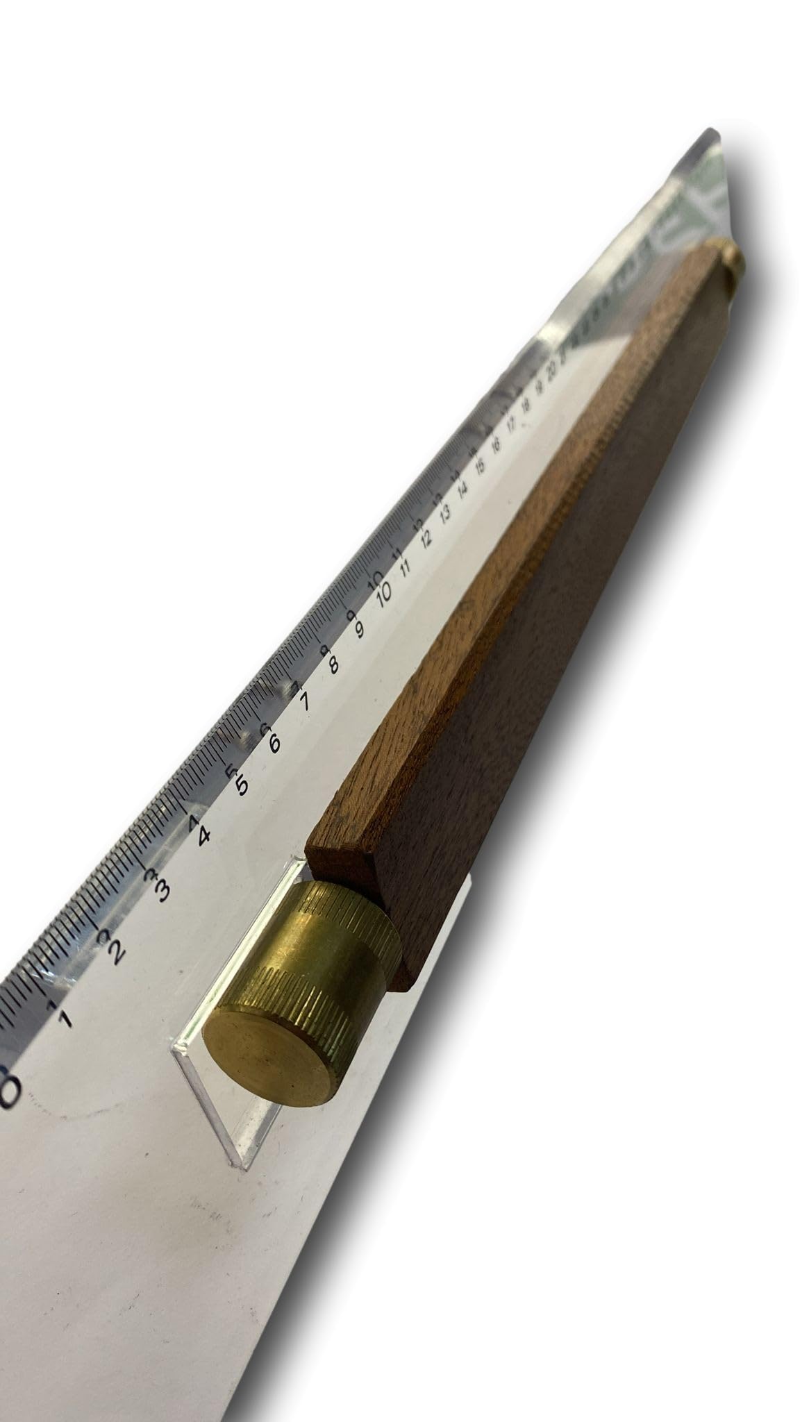 Agendepoint.it - Parallela a rullo millemetrata in plexiglass - da 40 cm - con manico in legno per nautica