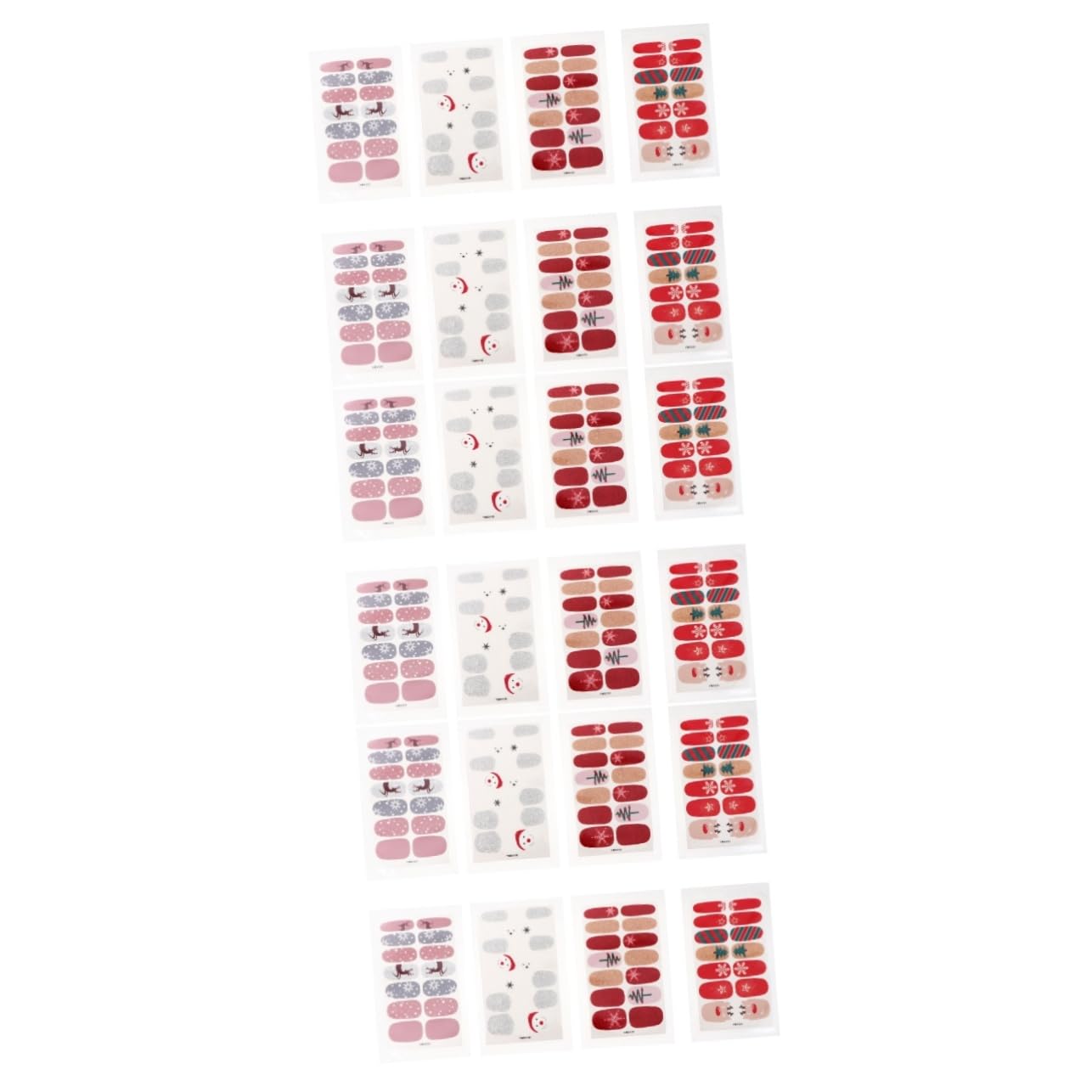 Healeved 24fogli Adesivi Per Unghie Natalizi Di Wraps Decorativi Per Unghie Design Festivo Per Nail Art Perfetti Per Natale e Feste Facili Da Applicare e Rimuovere