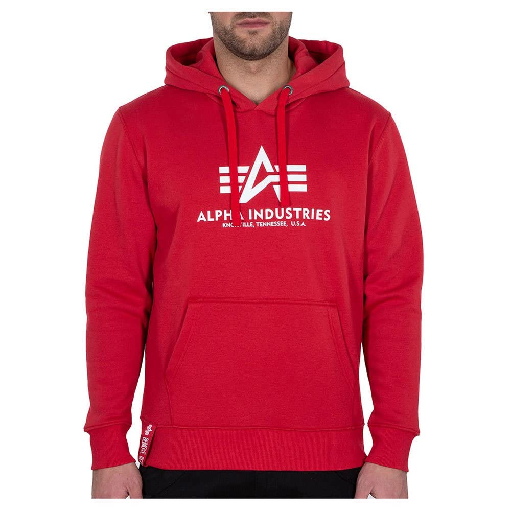 Alpha Industries Basic Hoody Kapuzensweat für Herren RBF Red