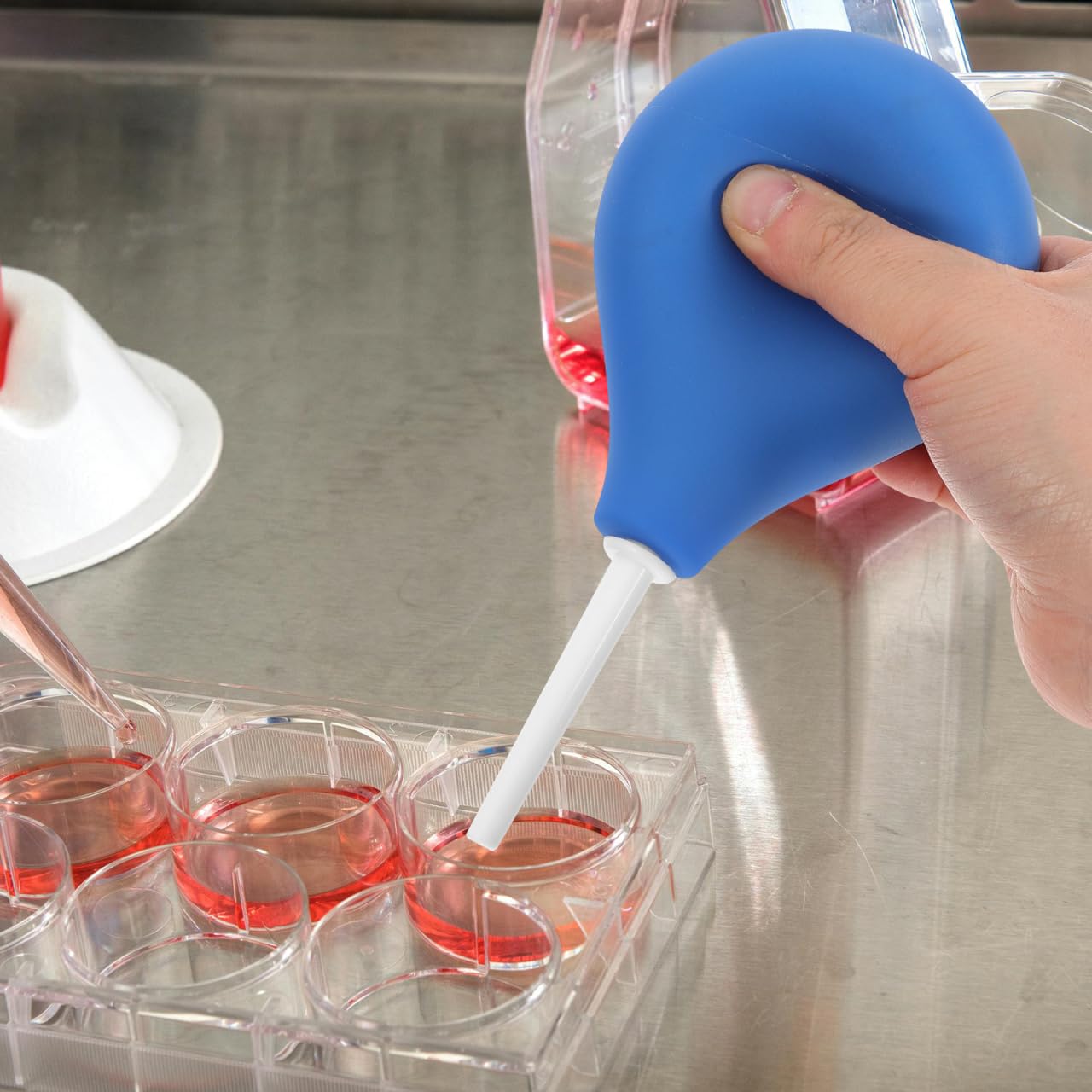 Alipis Pack of 2 Pipette Suction Ball Large Reusable for Precise Liquid Control Laboratory Applications Medical Use and Animal Feeding