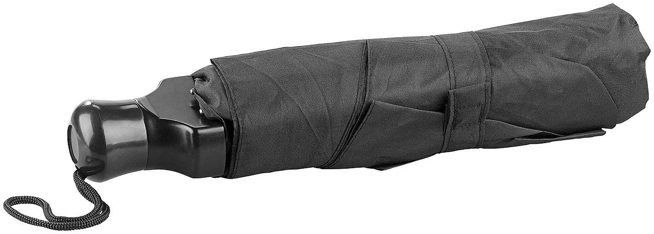 Pearl Ombrello Pieghevole Doppio Per 2 Persone, Diametro 114 Cm, Nero, Con Telo Protettivo E Tracolla