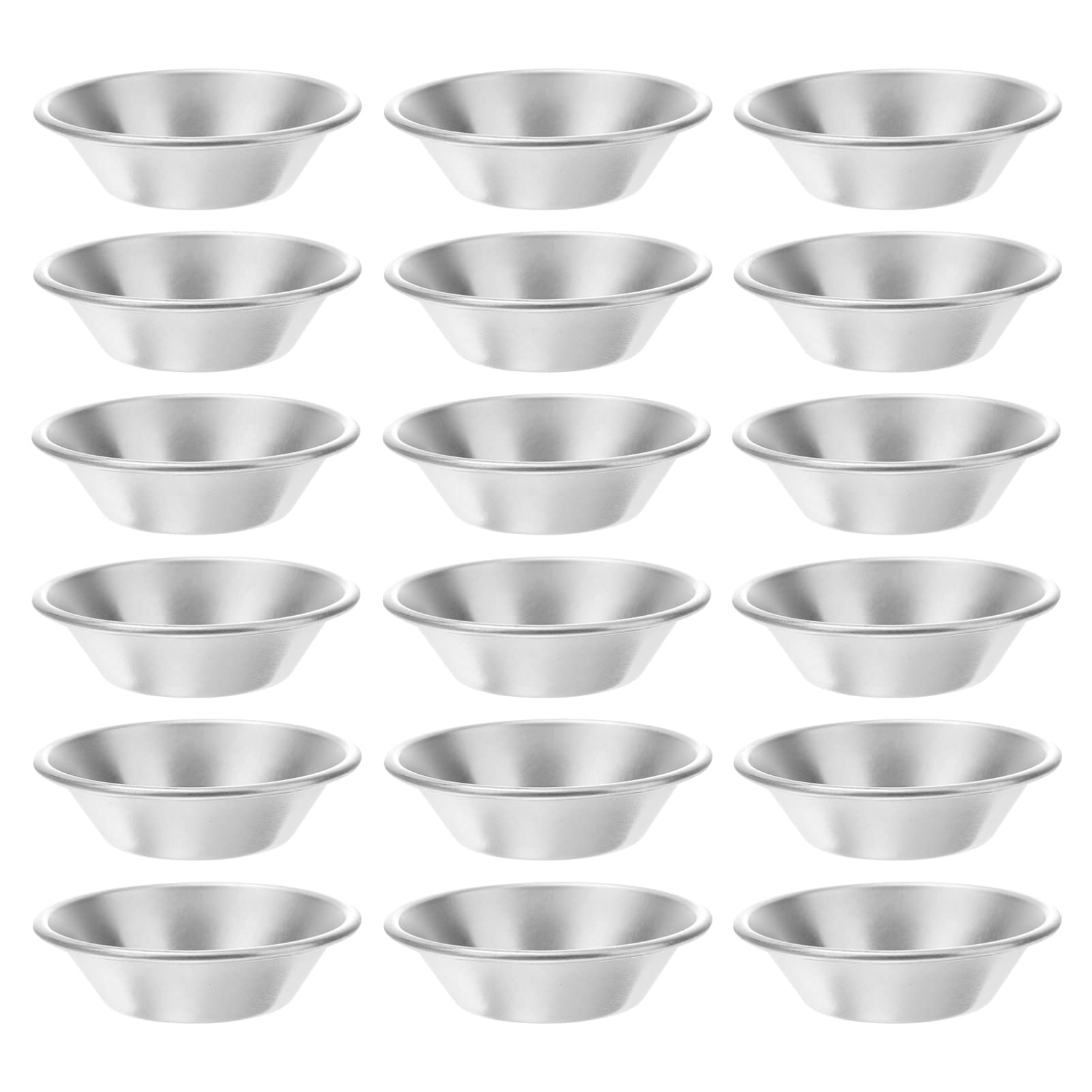 VICASKY 25pcs Reusable Aluminum Alloy Tart Molds Non-stick Mini Baking Cups for Muffins and Desserts for Home Baking