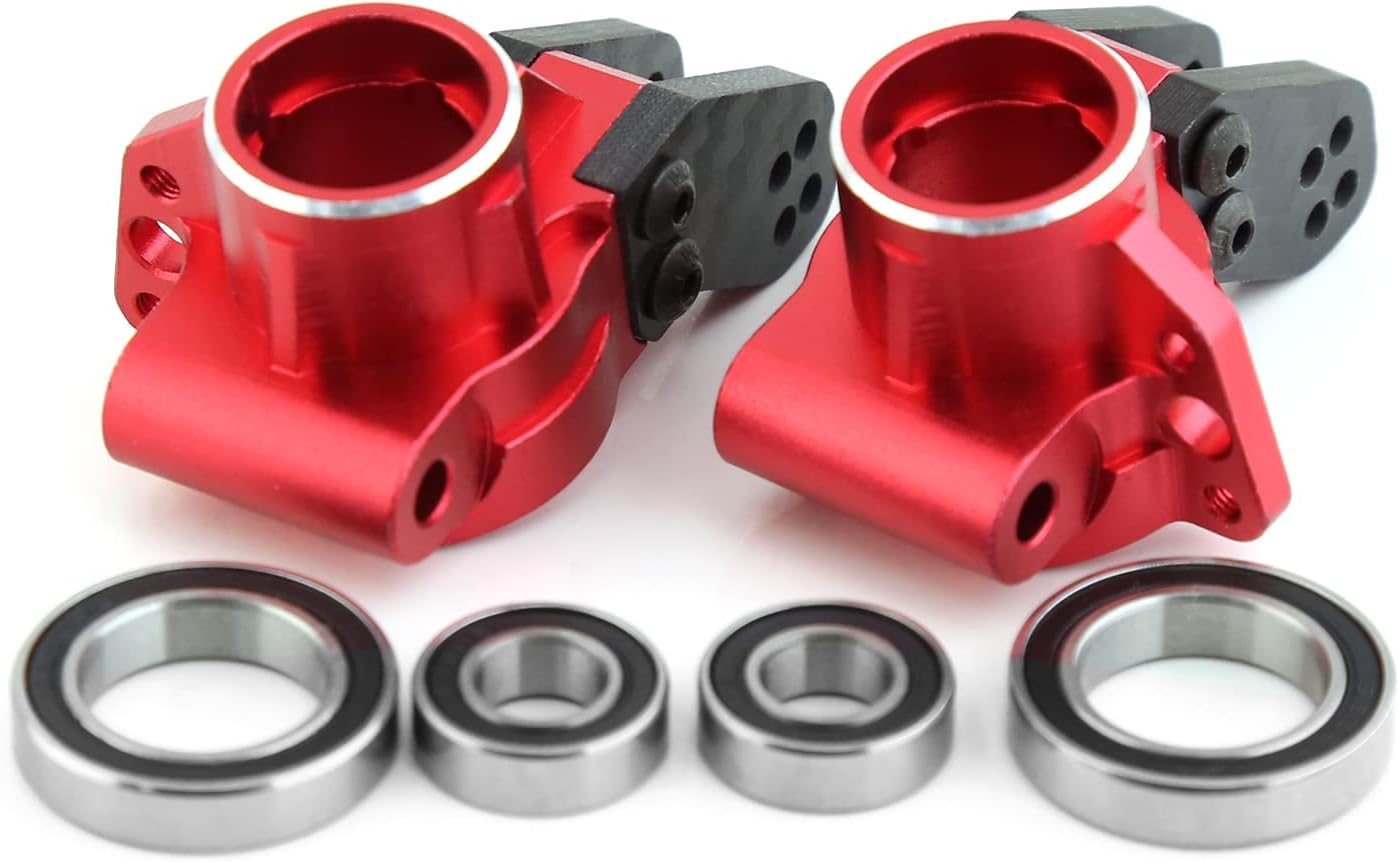 Front Steering Blocks Rear Hubs Wheel Hex Wheel Nut Aluminum CVD Drive Shaft #45 Steel for Arrma Kraton 6S Outcast 6S Notorious 6S Upgrade Parts (Red)