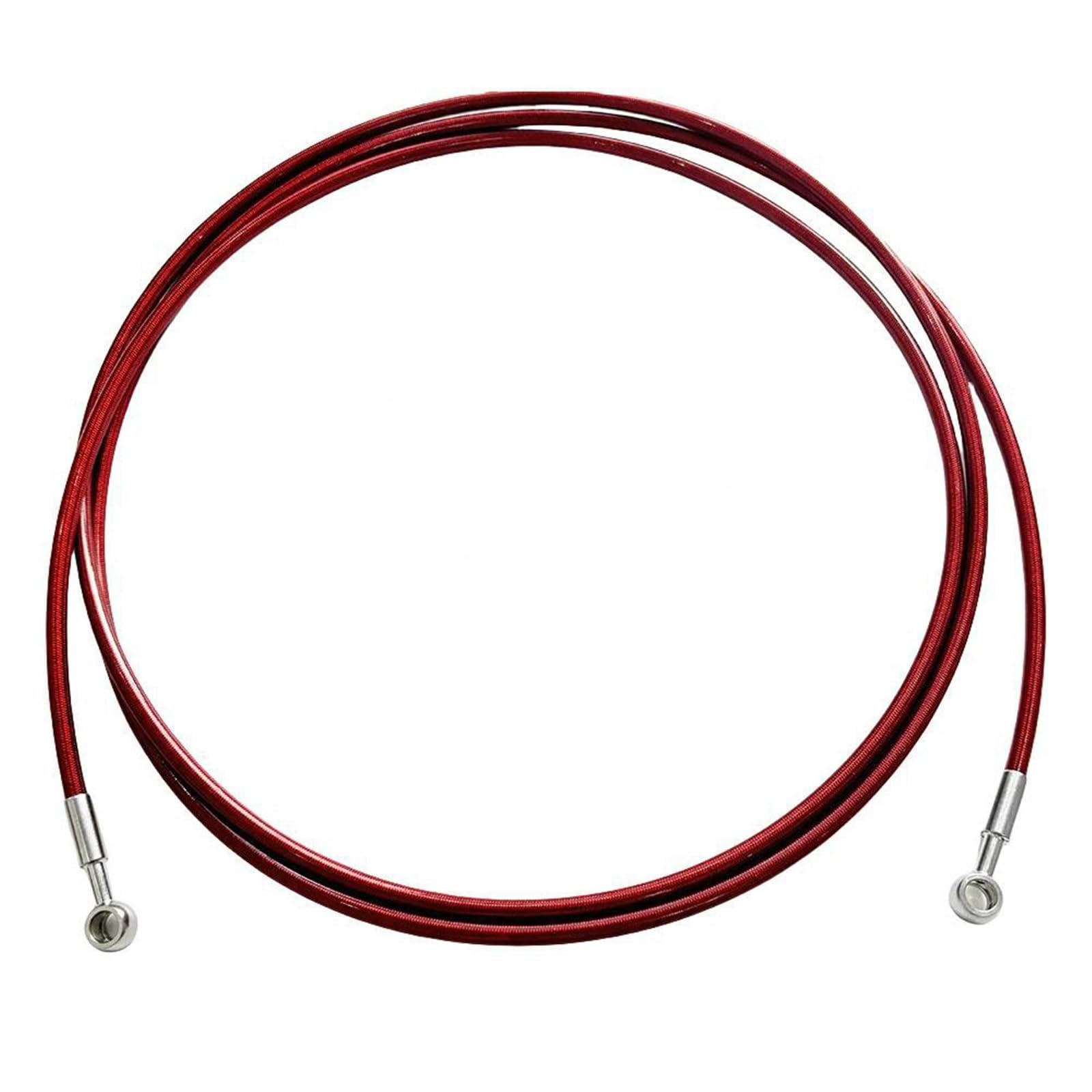 Motorradbremsleitung Motorrad-Ölkühlerschlauch, 0°-0° 10 Mm Banjo-Anschluss, Rot Ummantelt, Stahlflex, Hydraulikbrems- Und Kupplungsleitung, cm–500 cm(320CM)