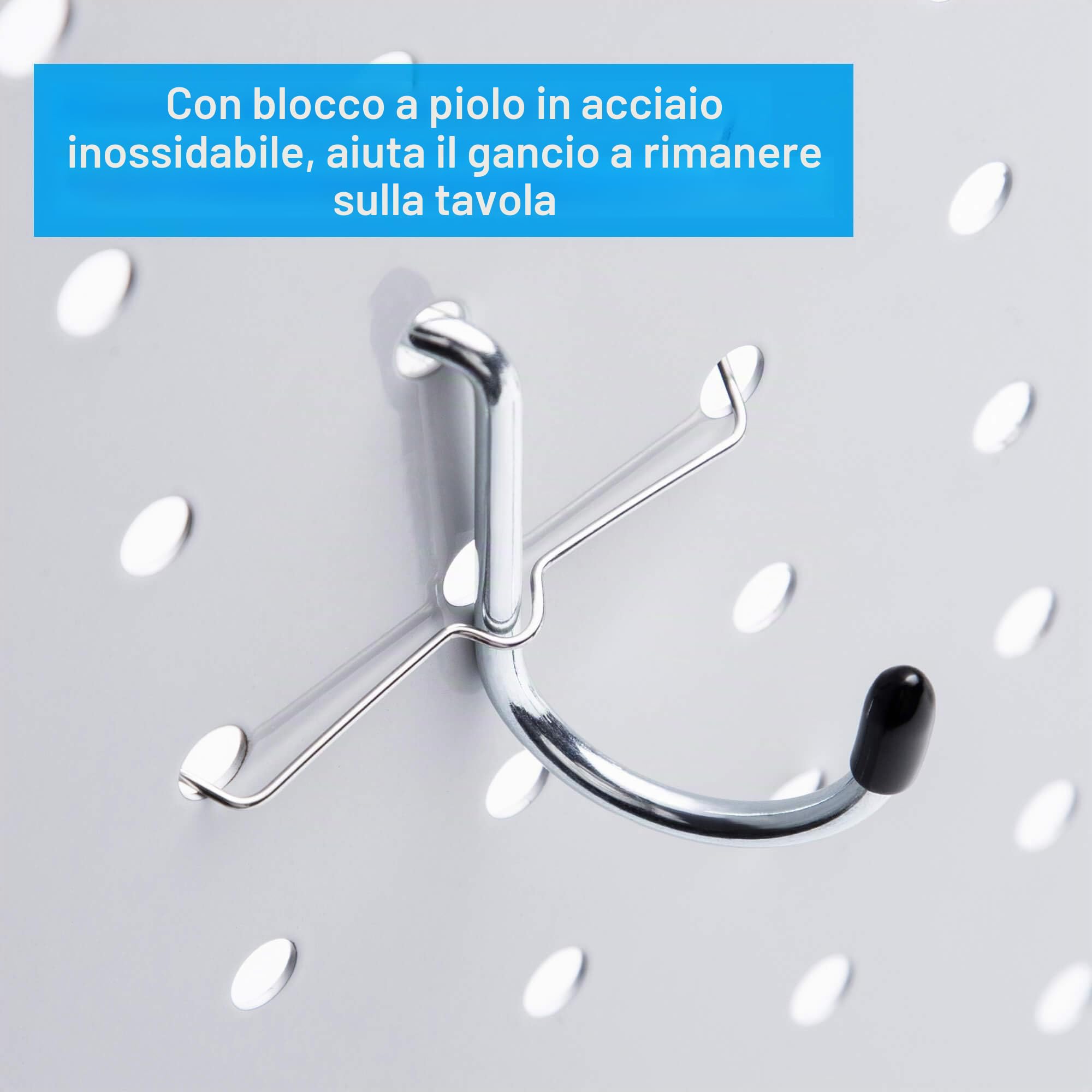 Frimoony Confezione di ganci per pannelli forati assortiti, contenitori per pannelli forati, serrature a pioli, per organizzare diversi attrezzi, 140 pezzi
