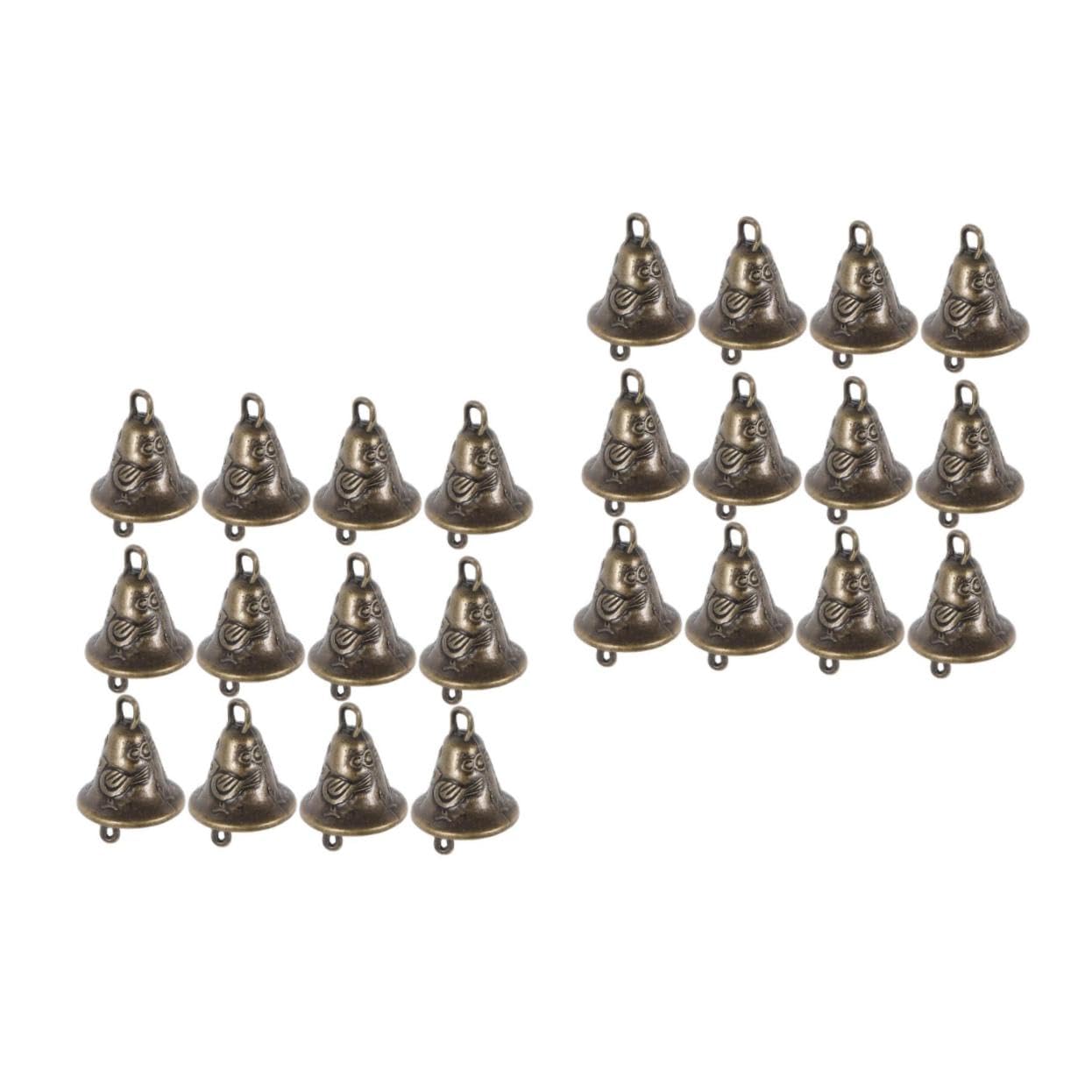 Generic 40 szt. Dzwonki ze stopu w stylu vintage do dzwonków wietrznych i wiszących ozdób Wielofunkcyjne metalowe dzwonki do dekoracji feng shui Obroże dla psów Breloki do kluczy Akcesoria