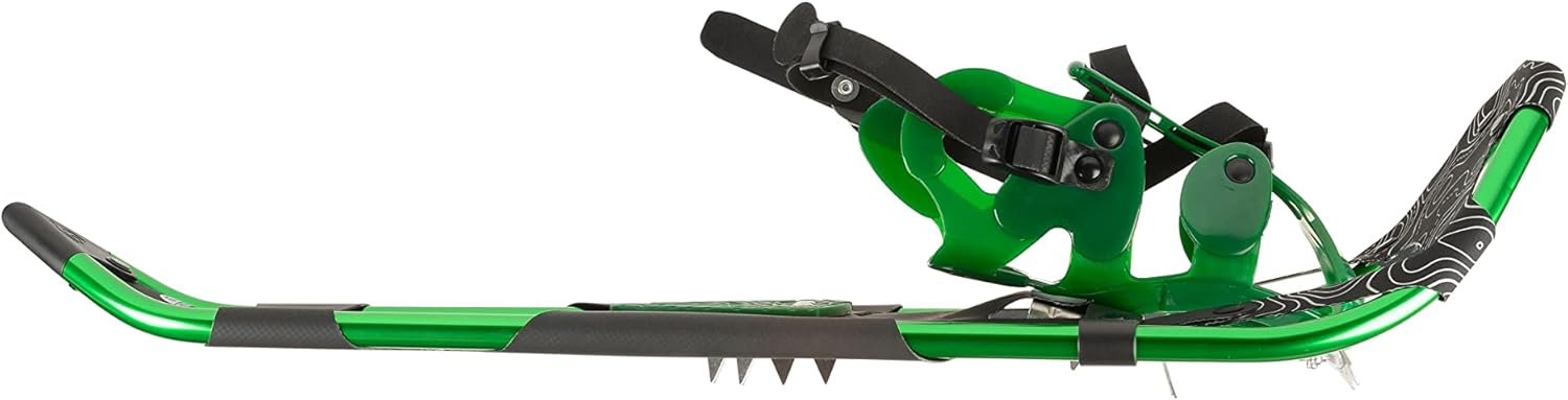 Crescent Moon Womens Backcountry Snowshoes - Leadville 29 (Green): Women's Backcountry Snowshoe with Award Winning Single Loop Pull Binding, Stainless Steel Crampons and Heel Lifts