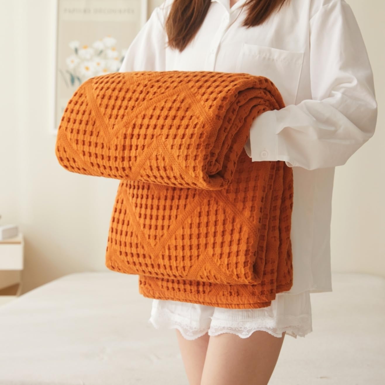 Kashwere ワッフル編みブランケット