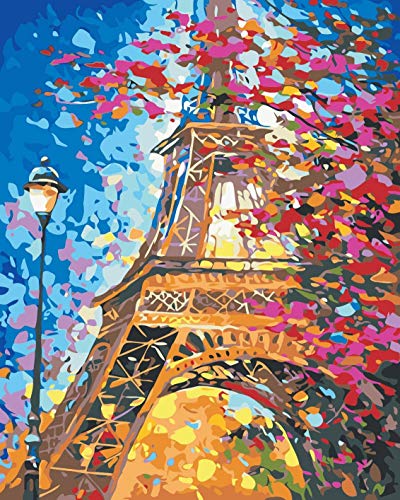Peinture par Numéros pour Adulte, Kit de Peinture à l'huile sur Toile Bricolage pour Enfant avec pinceaux Peinture de Dessin de Pigment Acrylique 16x20 Pouces Cover