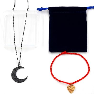 Uloveido Arabic Moon Pendant Necklace for Men Women Stainless Steel Arabic Rune Muslim Allah Islamic Belief Jewelry Talisman Amulet Religious Gift