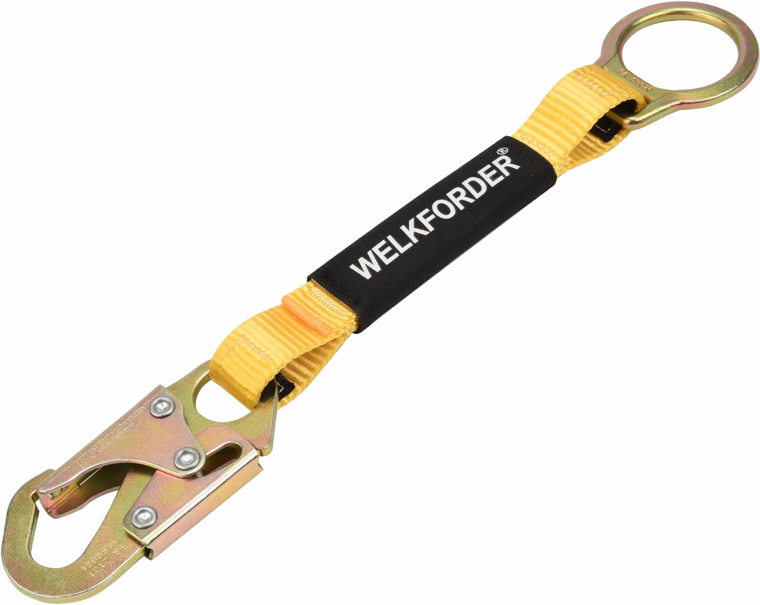 18-Inch D-Ring Extender Fall Protection with Snap Hook Connector and "O" Ring ANSI Compliant