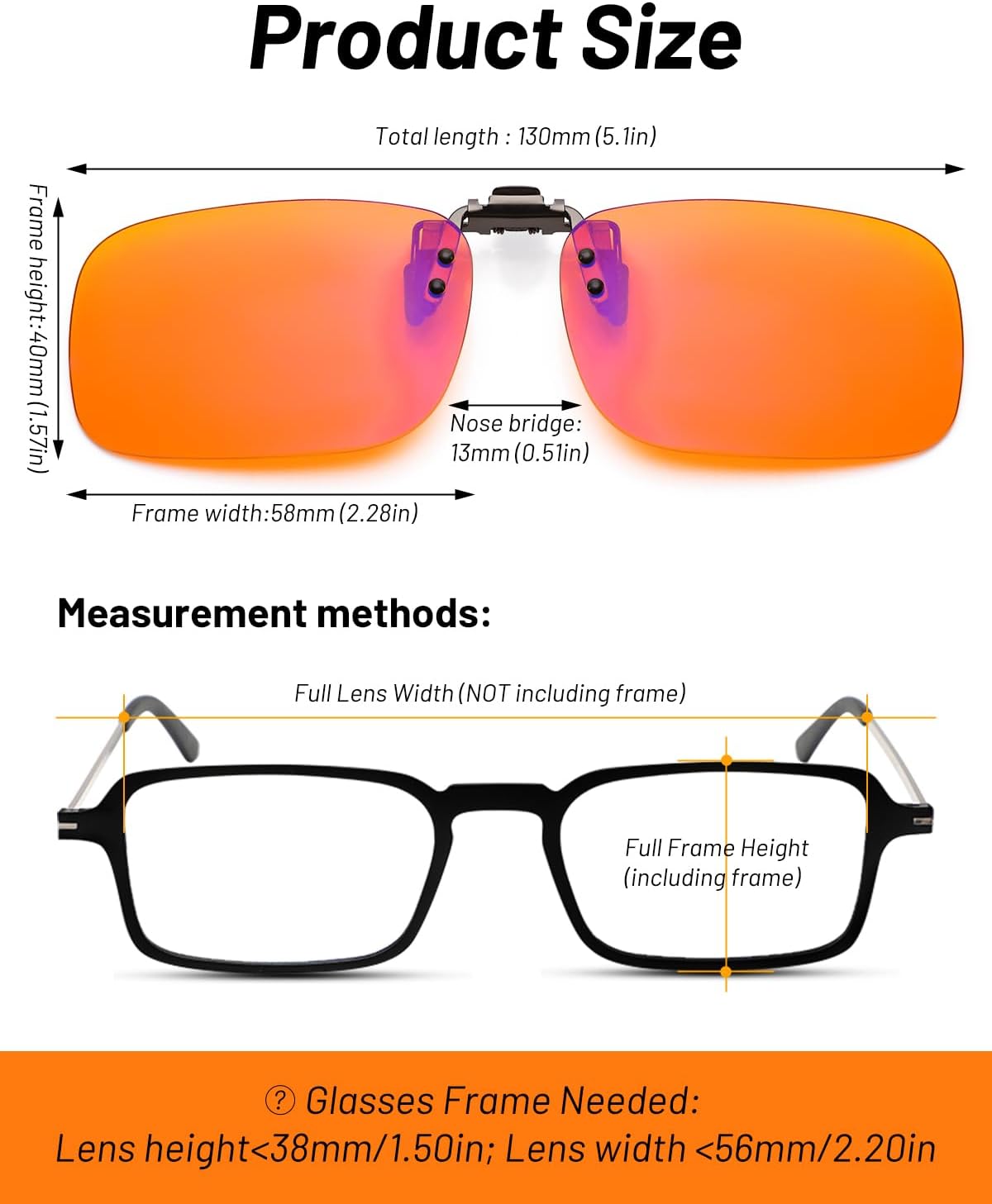 Blue Light Clip-On Glasses for Over-Eyeglasses | Anti-Fatigue Gaming & Computer Use | Lightweight & Universal Fit - Image 5