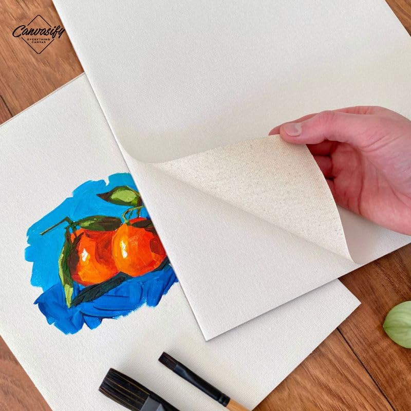 Image of Primed Cotton Canvas Pads for Oil Acrylic Painting -10 inch x 12 inch (10 Sheet)
