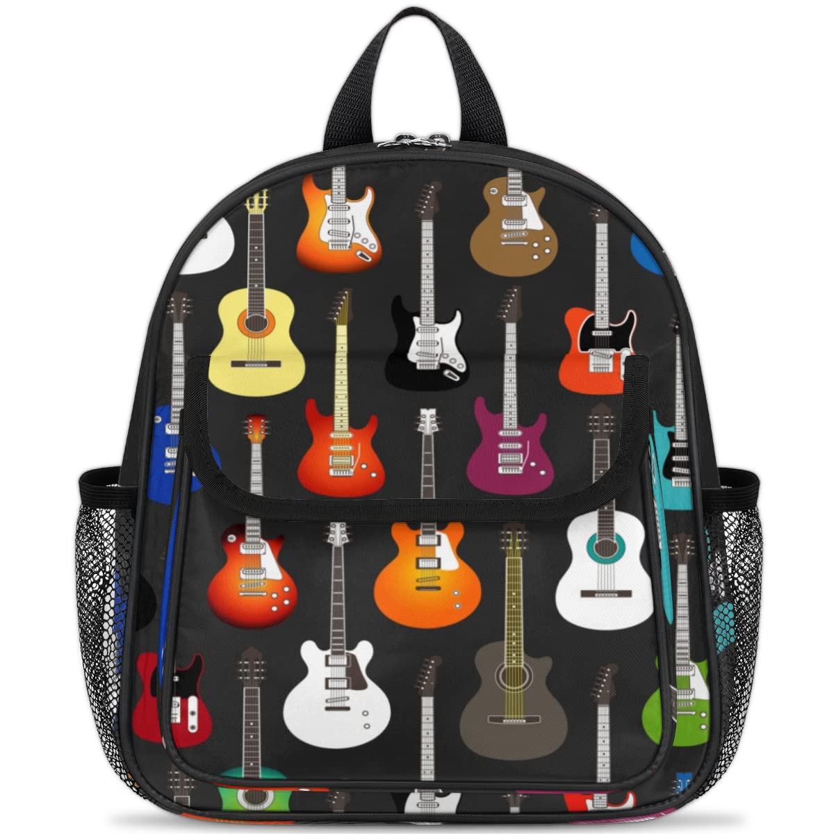 TropicalLife Muzyka kolorowa gitara dzieci plecaki dla chłopców dziewczynek, gitara maluch lekki plecak szkolny przedszkole torba na książki, wielobarwny