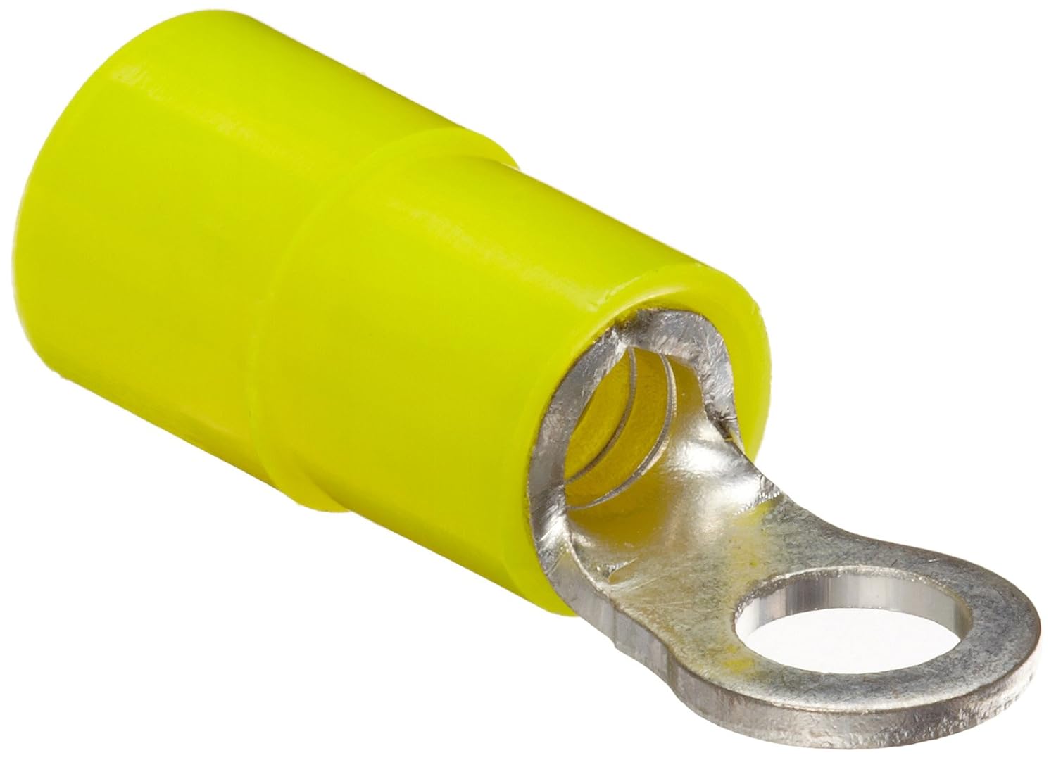 Morris Products 11358 Ring Terminal, Nylon Insulated, Yellow, 12-10 Wire Size, #8 Stud Size (Pack of 100)