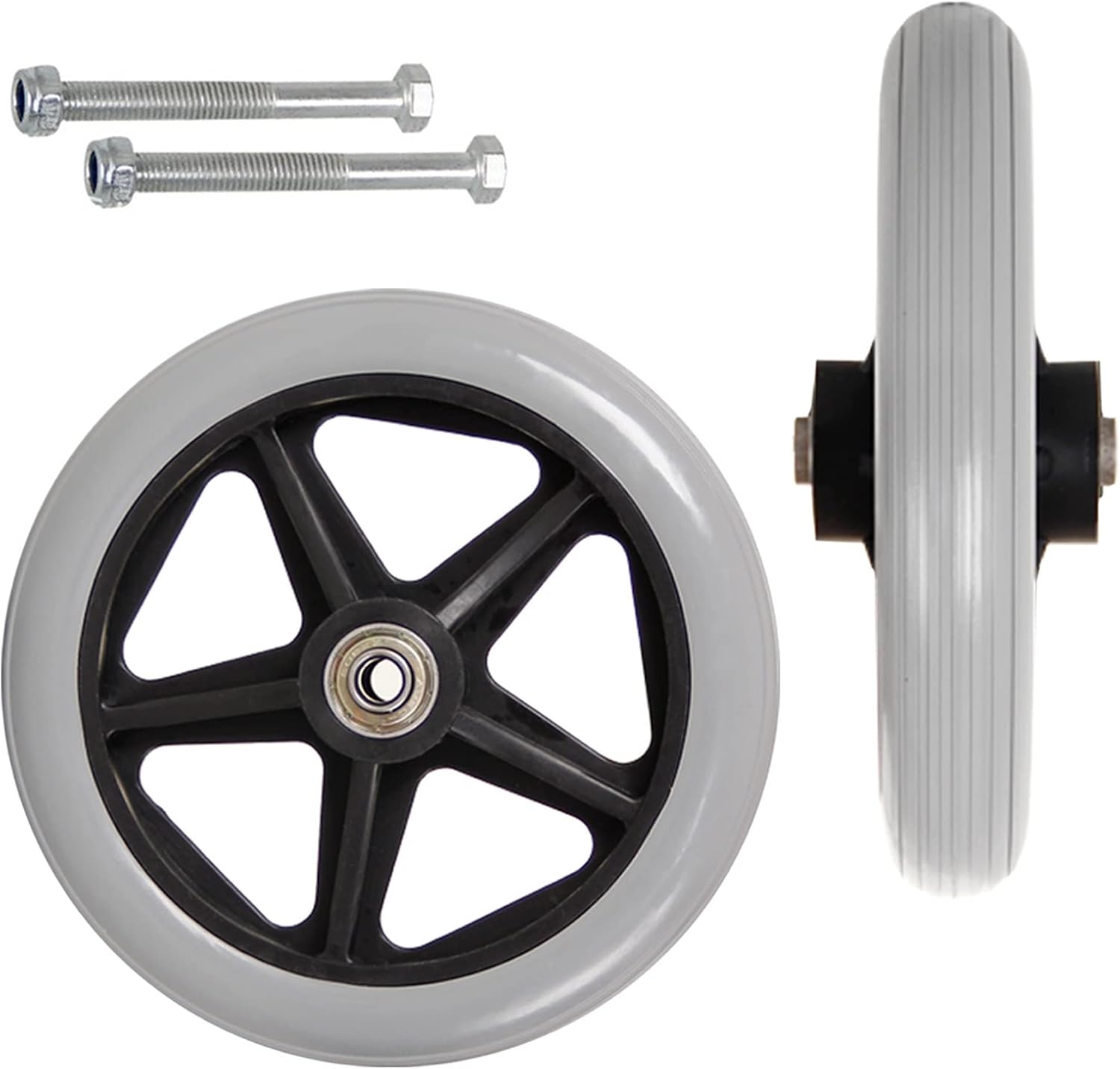 Amazon.co.jp 2pcs Wheelchair Front Caster, Solid Wheel Front Wheel for