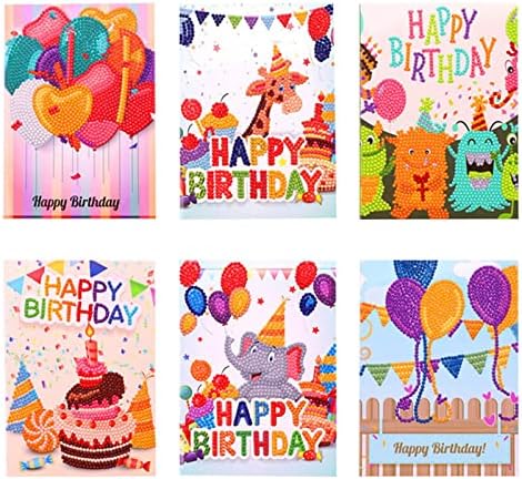 VDYXEW 8pcs 5D DIY Diamond Painting Christmas Card - Round Drill Crystal Rhinestone Embroidery Arts Craft Cards Kits Postcard for Birthday Mother's Day Thanksgiving Christmas Kids Crafts Gift (F)