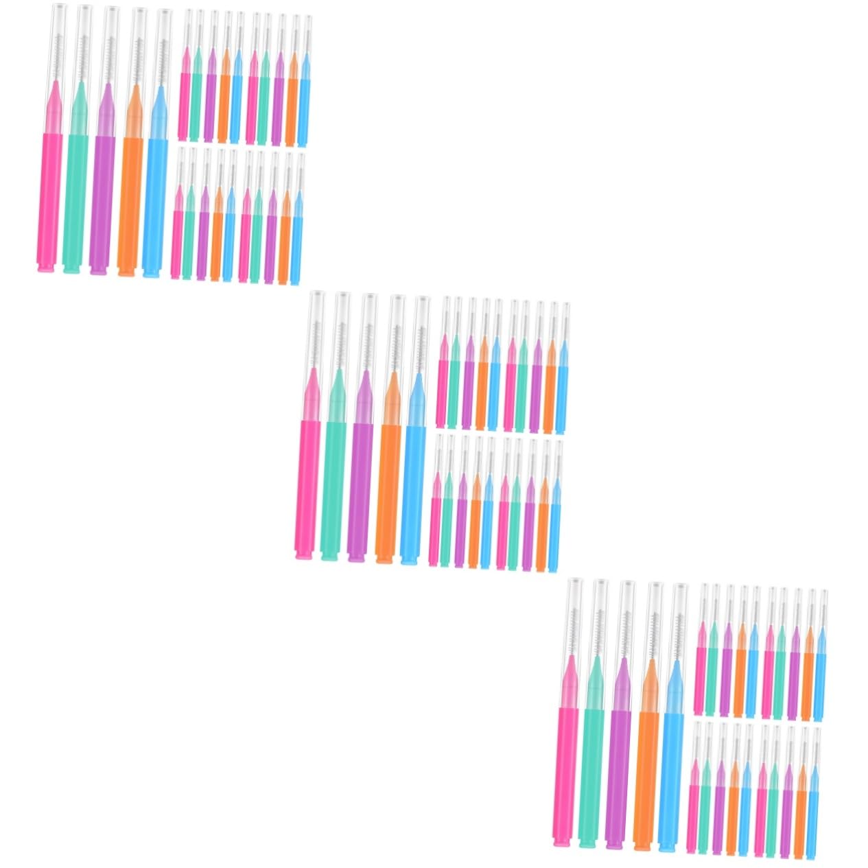 PLAFOPE 150pcs Interdental Brush Cleaning Tool Ergonomic Design Compact for Oral Care for Braces and