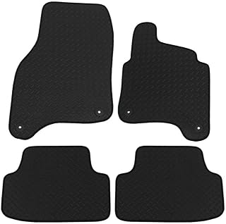 JVL E - Golf 2015 Onward Fully Tailored Rubber Car Mats with 4 Clips - Black, 4 Pieces