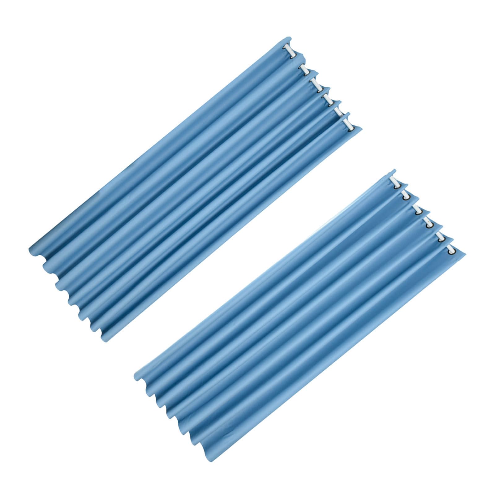 SHINEOFI 2 Stück Verdunkelungsvorhang Blau Dekorativer Vorhang aus Polyester Pack Lichtundurchlässig für Schlafzimmer und Zuhause