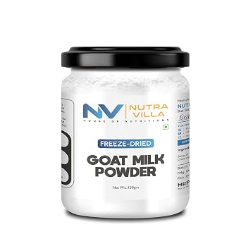 Nutravilla Goat Milk Powder Freeze Dried | An Easy To Digest, Fat-Free, Non-Gmo Freeze Dried Goat Milk Powder From Grass Fed Pastured Goats | Substitute For Liquid Milk | 150 Grams