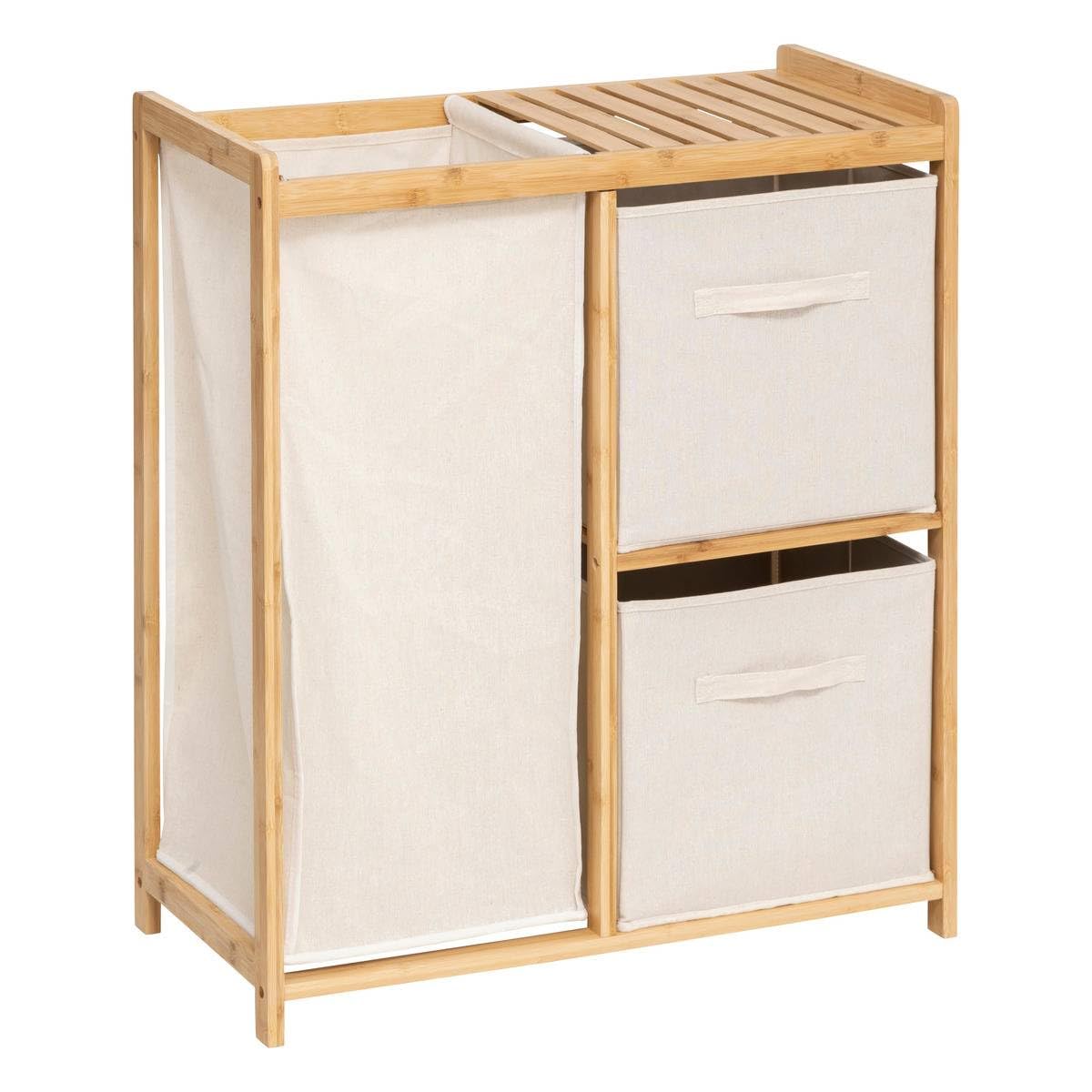 5five Tidy Box Shelf with Bamboo Baskets 66 x 33.3 cm Brown