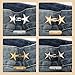 KUNTAERY 12 Pcs Pant Waist Tighteners, No-Sew Metal Clips for Jeans and Pants, Adjustable & Reusable Star Button Pins