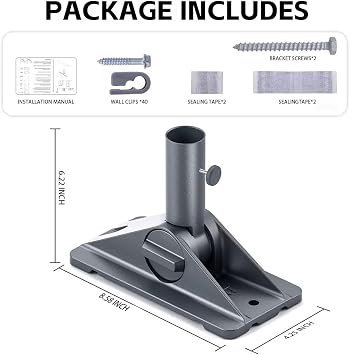 for Starlink Gen 3 Roof Mount and Pole Mount Kit, for Starlink Metal Bracket Base , Durable Kickstand Design, Dark Grey, RM001