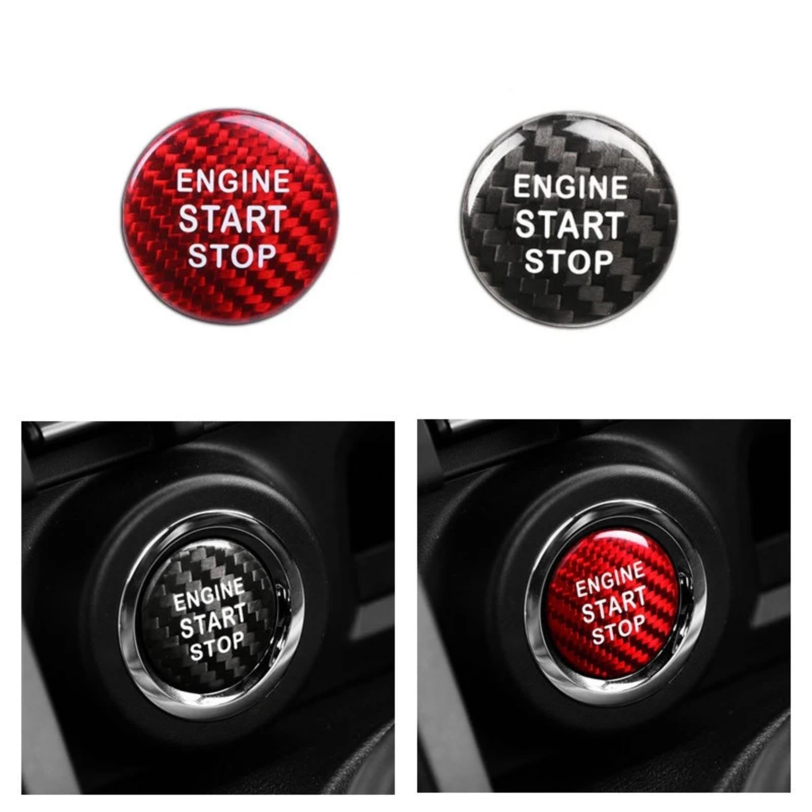 Adesivi Per Pulsanti Auto Per Toyota 86 Per Subaru Per BRZ 2013-2019 | Per Il 2013 2014 2015 2016 2017 2018 2019 Adesivo Per Pulsante Di Avvio Motore Auto Accessori Auto(Black)
