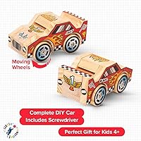 Vista 5 de Little Jupiter - Kits DIY de madera con adhesivos - Kit de construcción - Juguetes de construcción STEM - Manualidades en madera - Kit