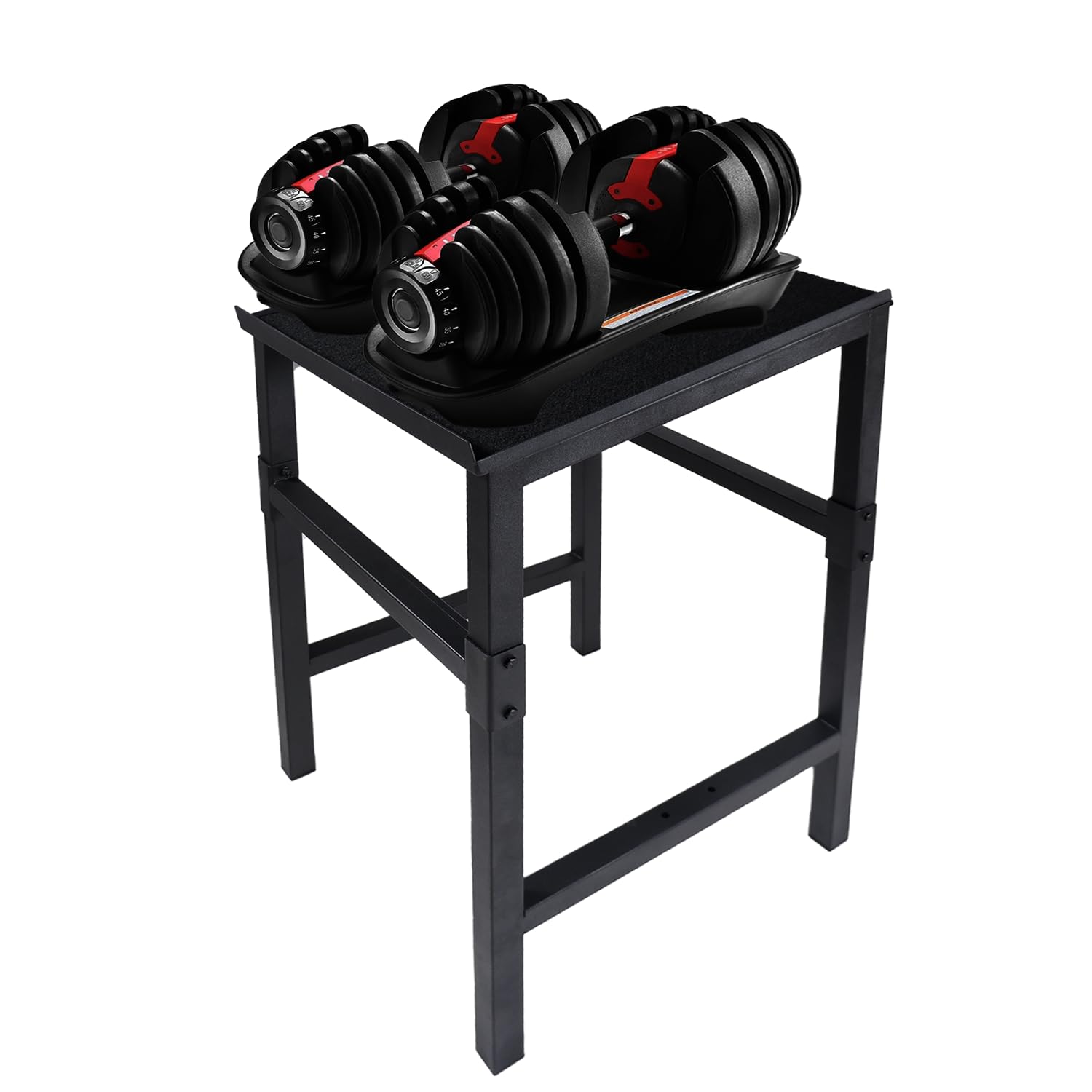 Heavy Duty Adjustable Dumbbell Rack 500-800LB Single Double Three-Tier Non-Slip Base Anti-Tip Space-Saving Weight Stand for Kettlebell Yoga