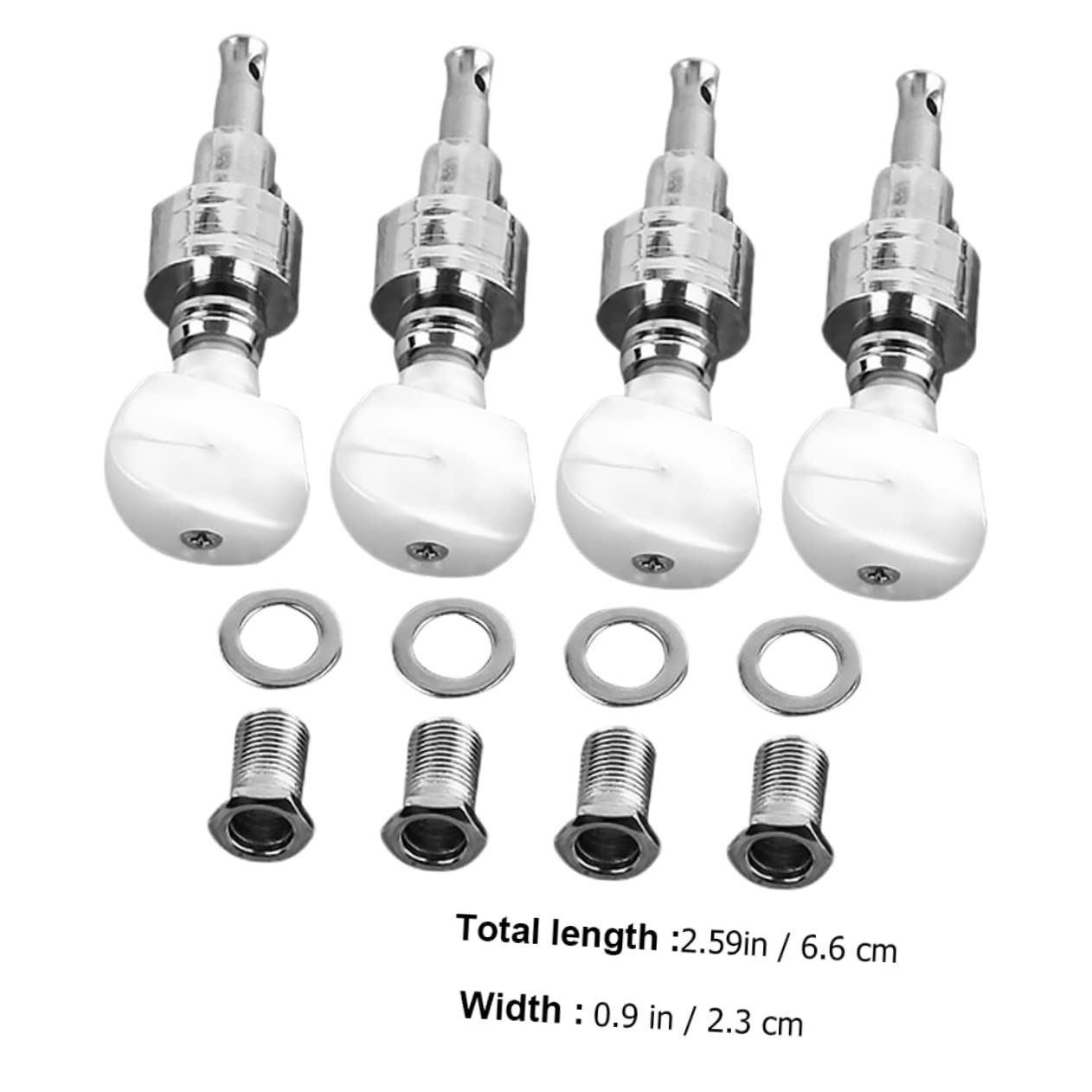 Holibanna 4pcs Banjo Tuning Pegs with Bushings Ferrules Durable Banjo Machine Heads for Enhanced Sound Easy Installation