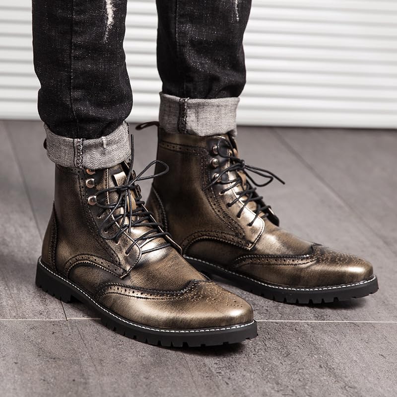 Men's Comfortable Handmade Leather Boots, Men Boots Casual, Waterproof for Spring Autumn And Winter3