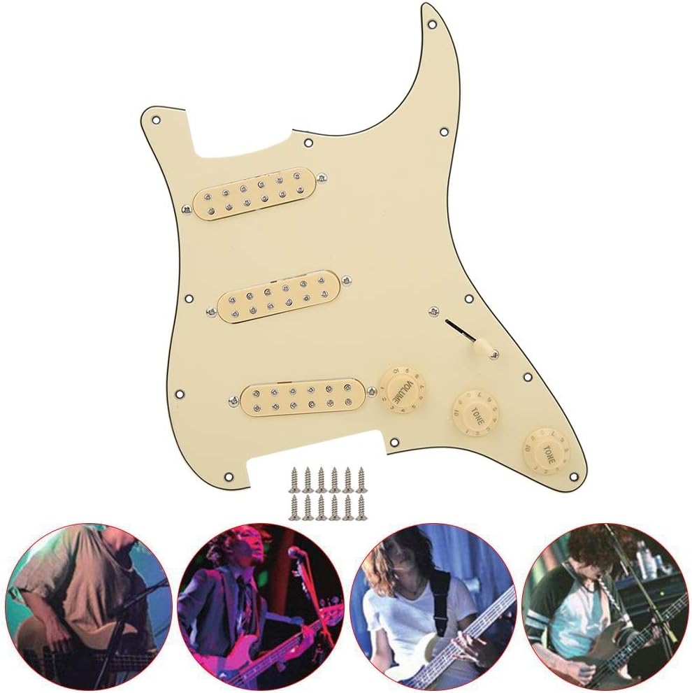 Single-Coil Loaded Pickguard, Prewired Humbucker, Guitar Protective Pickguard for Electric Guitar, Stage Performance, Studio Recording, Daily Practice, Gift for Guitarists