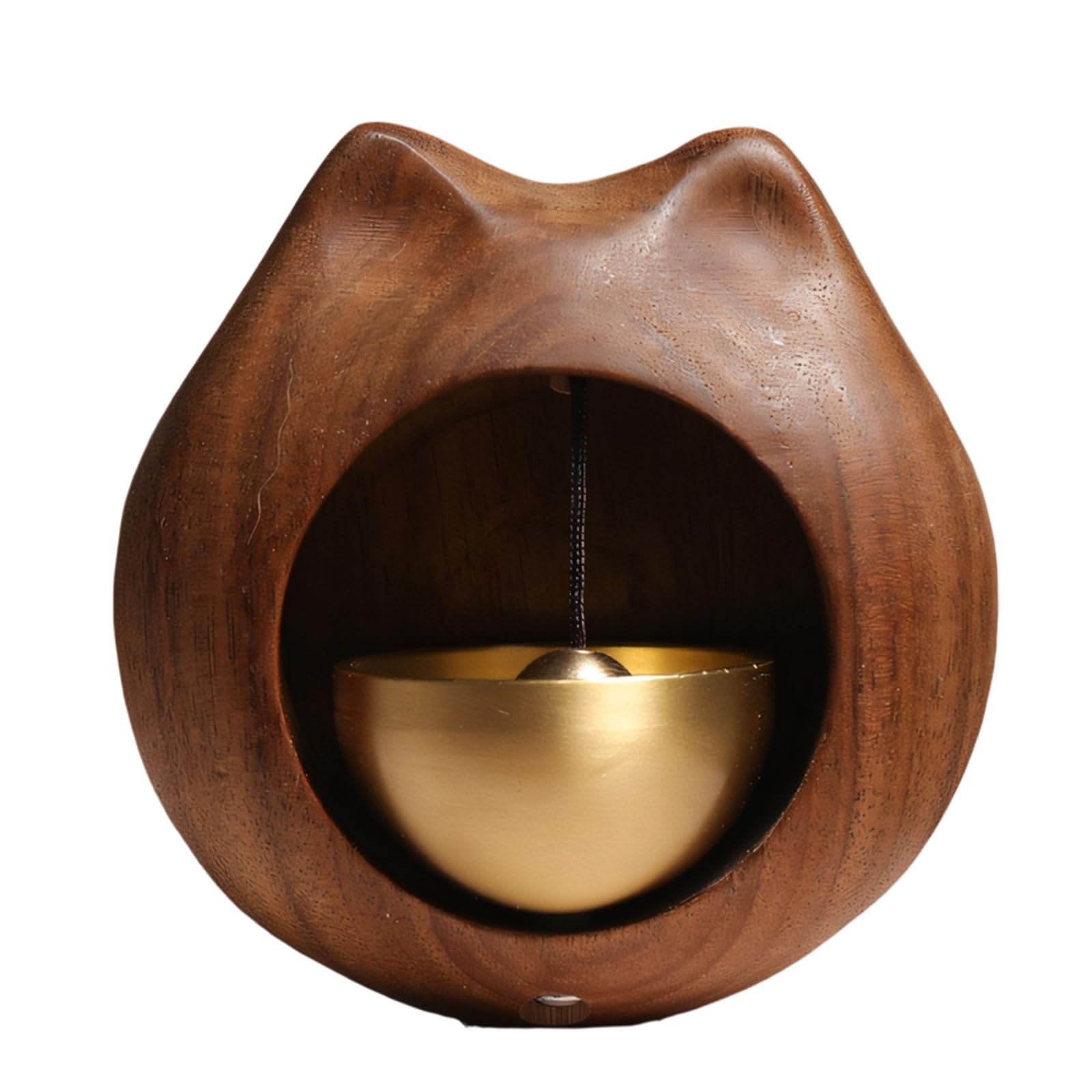 Shyyoulqe B Eastern Inspired Joyful Shape Door Accessory Natural Wood Construction Sound Producer For Work Areas Decorative Hanging Door Toll In Happy Shape