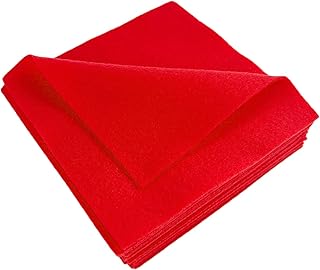 Soft Bright Red Felt Sheets, Flexible Felt Fabric for Crafts, 1.4mm Thick 12"x12" Felt Squares for Sewing DIY
