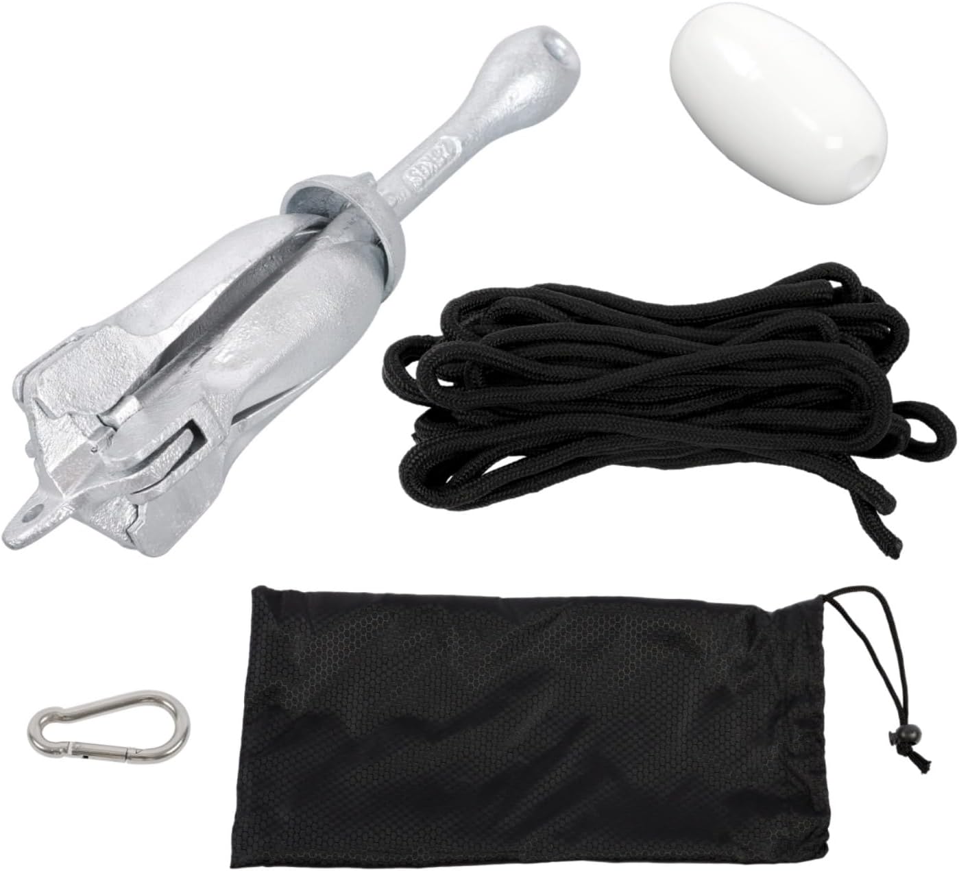 Marine Kayak Anchor Kit Folding Grapnel Anchor Kit Boat Anchor Kayak Fishing Accessories Replacement for Small Boats Kayaks Canoe Paddle Boards