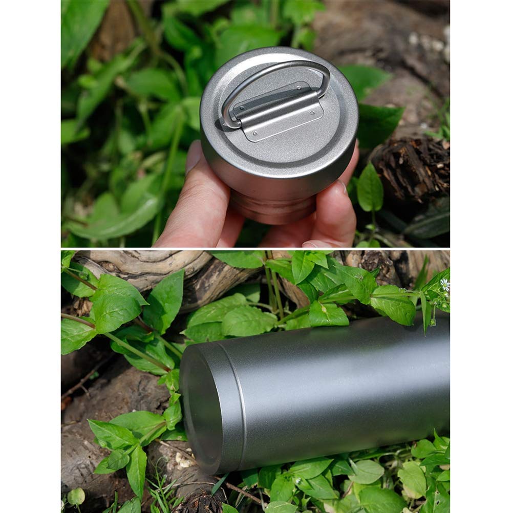Wing Senza BPA Borraccia Sport in Titanio, Militare Mensa Bottiglia con Coppa Borsa, Collo Stretto e Prova di perdite per Il Ciclismo da Campeggio Viaggio Esterno, 750 ml,1pack