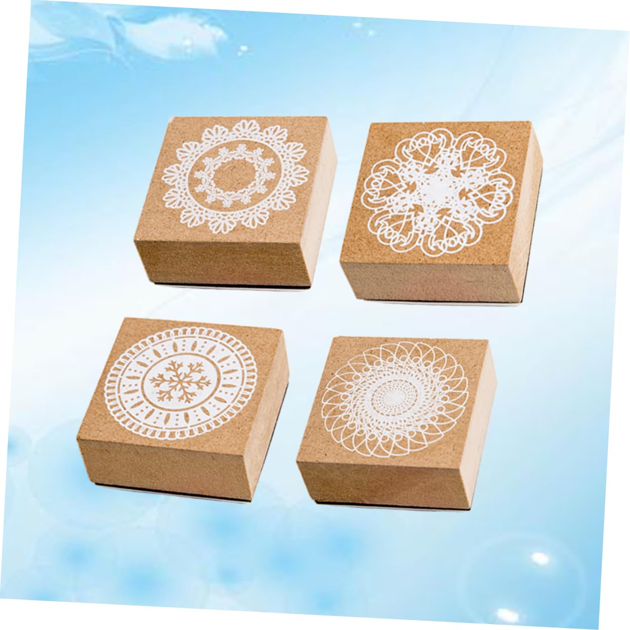 8stücke Lace Printed Wooden Rubber Stamps Lustige Stempel Für Scrapbooking Tagebuch Und Handwerksprojekte Zufällige Designs