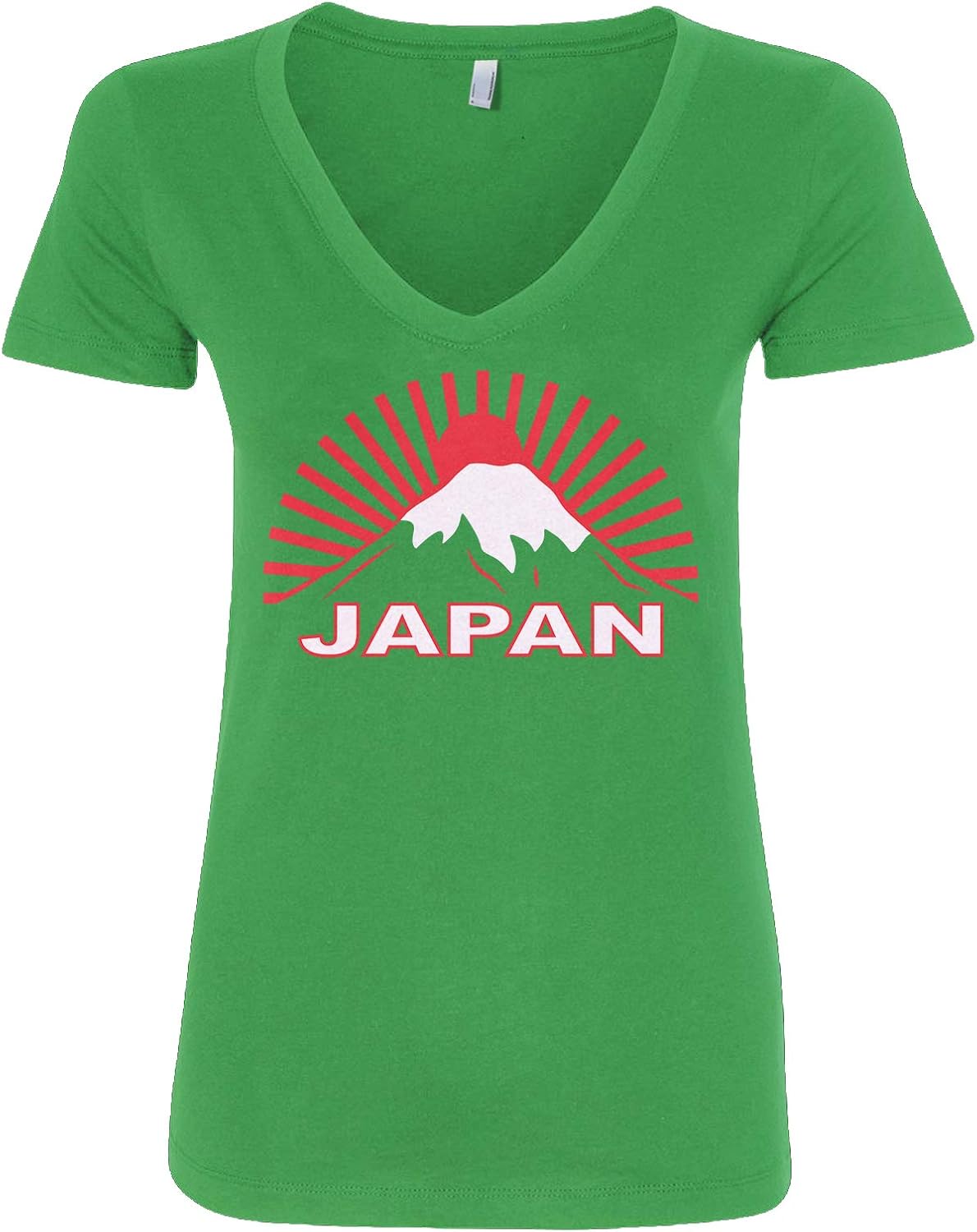Japan Graphic Tee | Japanese Traditional Flag Women's V-Neck T-Shirt