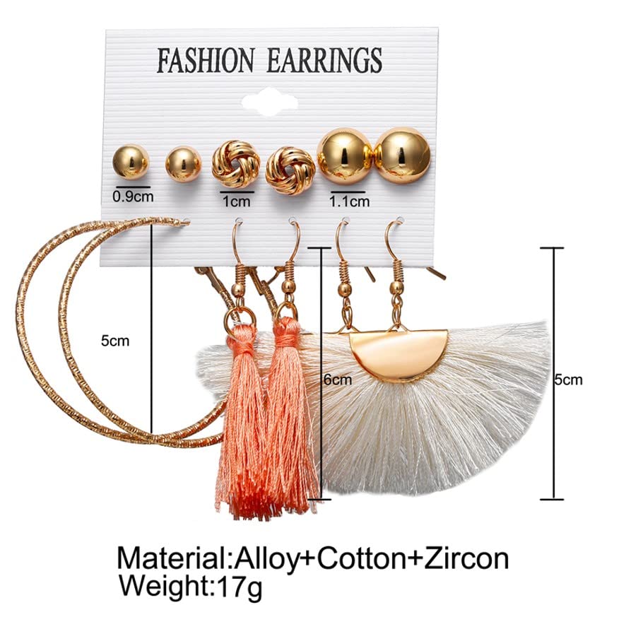 Image of ANNACREATIONS Stylish combo of pearl stud hoop earrings set for Women Girls