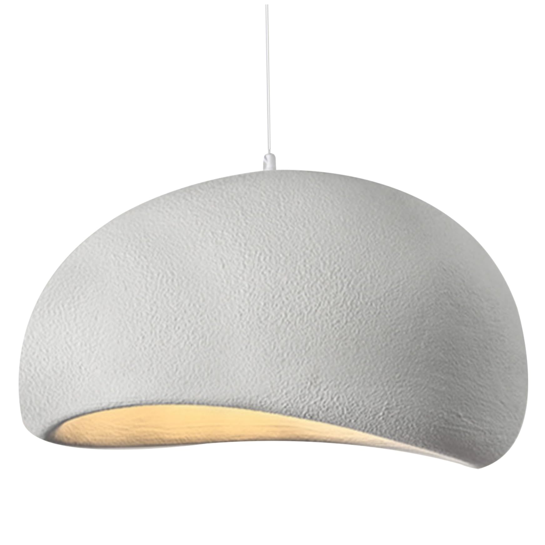 NIDONE Japanese LampModern Pendant Light, 12 Inch Bird's Nest Japanese Concrete Pendant Light, E27 Pendant Lamp for Bedroom, Living/Dining Room, Kitchen, Bar
