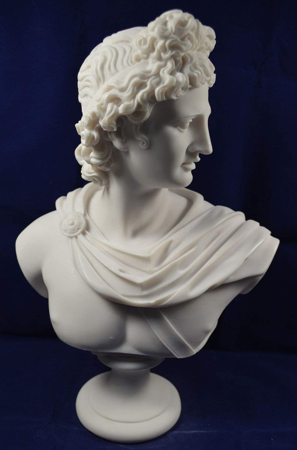 Apollo - Scultura statua greco antico dio del sole e della poesia grande busto