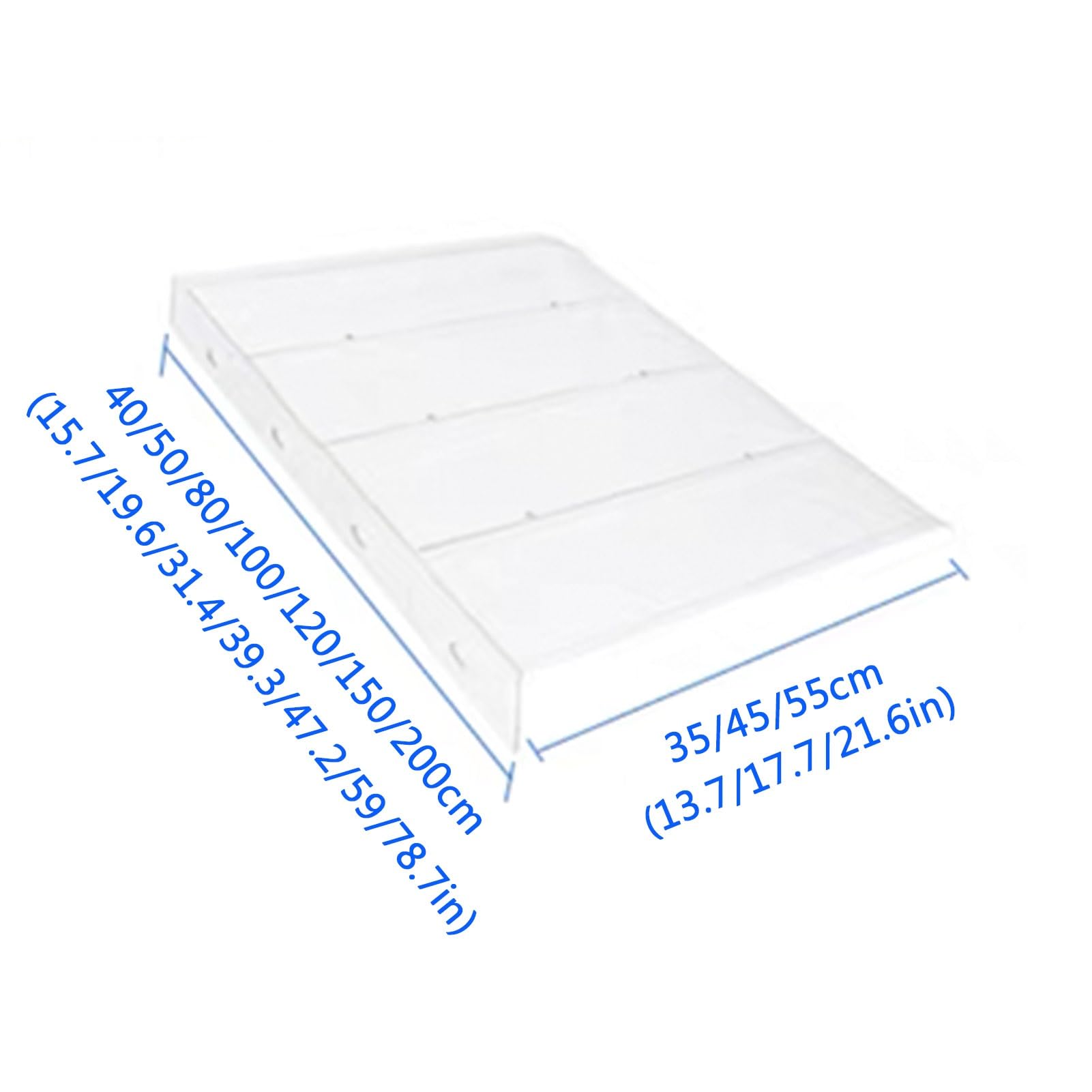 Marquesina Puerta, Techo Exterior Lluvia, Tejadillo Proteccion Lluvia, Tejados De Plastico Exterior, Toldo De Bricolaje for Patio, Longitud Conectable Libremente(Clear,35x200cm (13.7x78.7in)